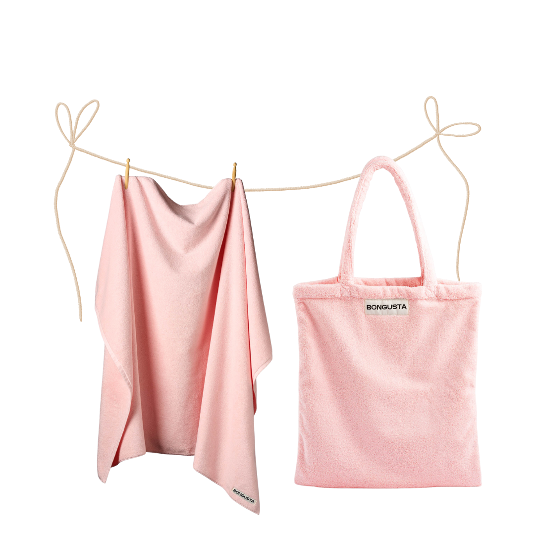 Promo Duopack Strandlaken &amp; Totebag Naram (100 x 150) Blush