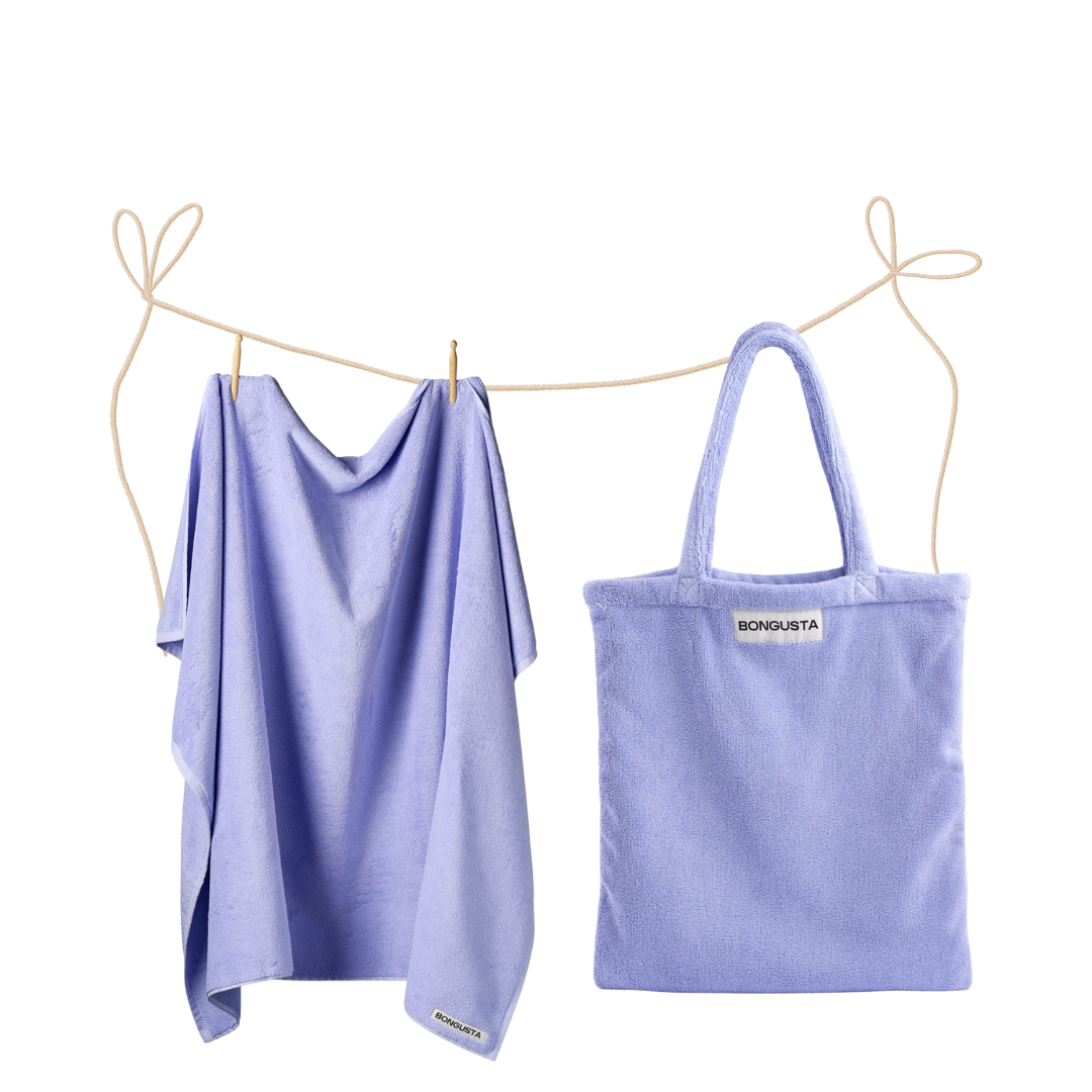Promo Duopack Strandlaken &amp; Totebag Naram (100 x 150) Lavender