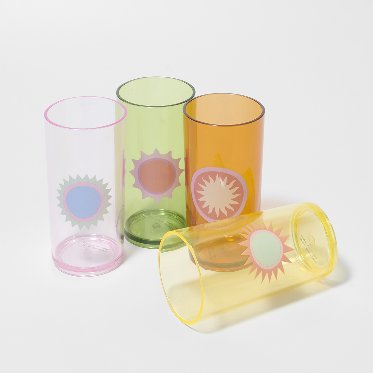 Poolside Tumbler Rio Sun Multi (set van 4) x Sunnylife