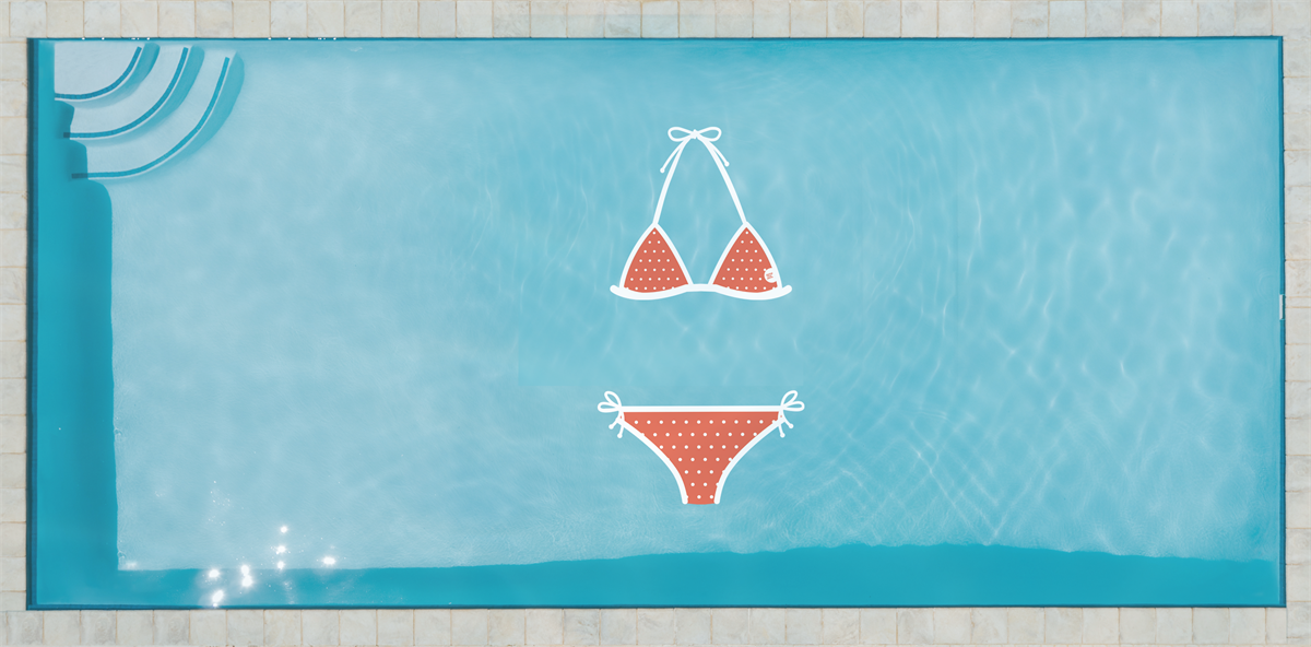 Pool Tattoo Bikini 90x60cm