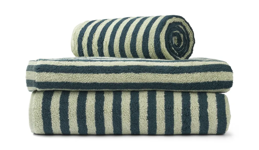 Naram Bath Sheet, sea foam & deep teal_packshot1.webp