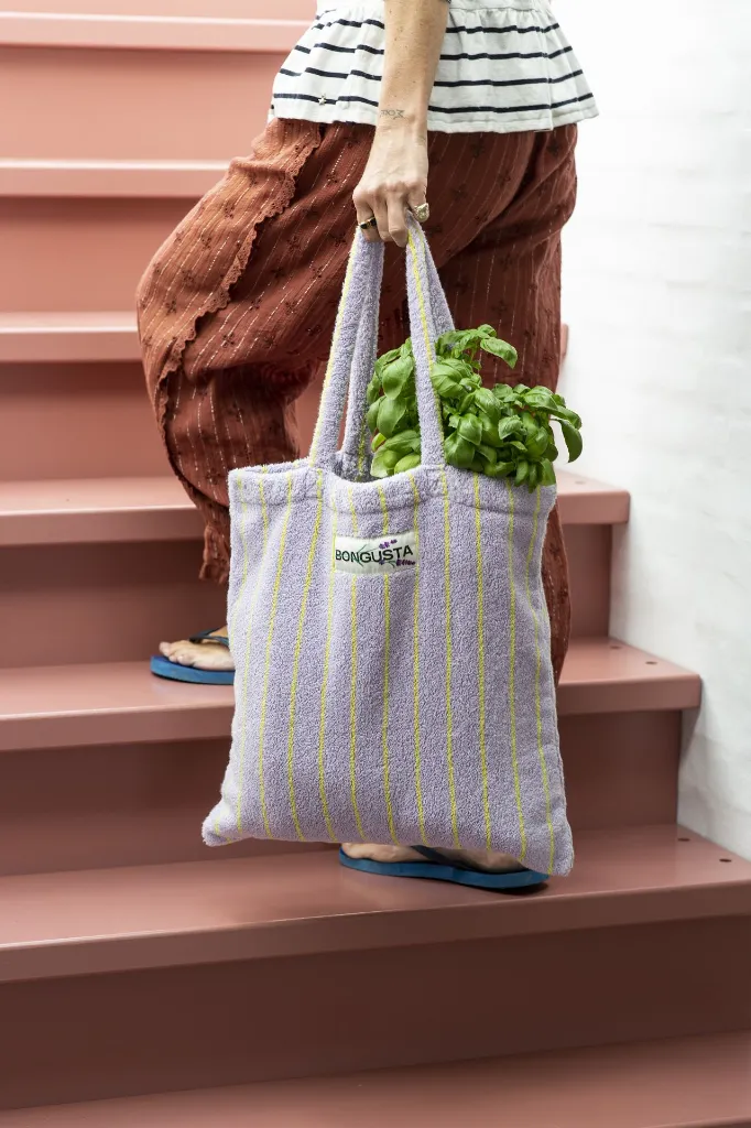 Naram Tote Bag, lilac & neon yellow_lifestyle3.webp