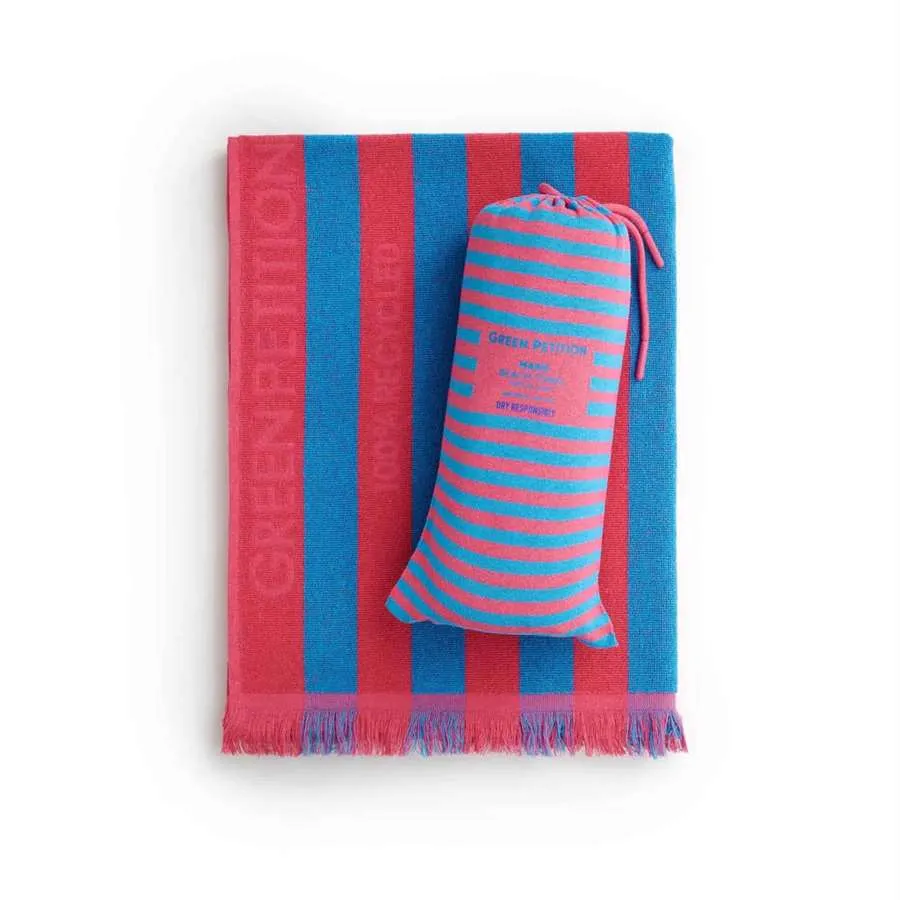 [H2007] Beach Towel Green Petition Maris Azure (100 x180 cm)