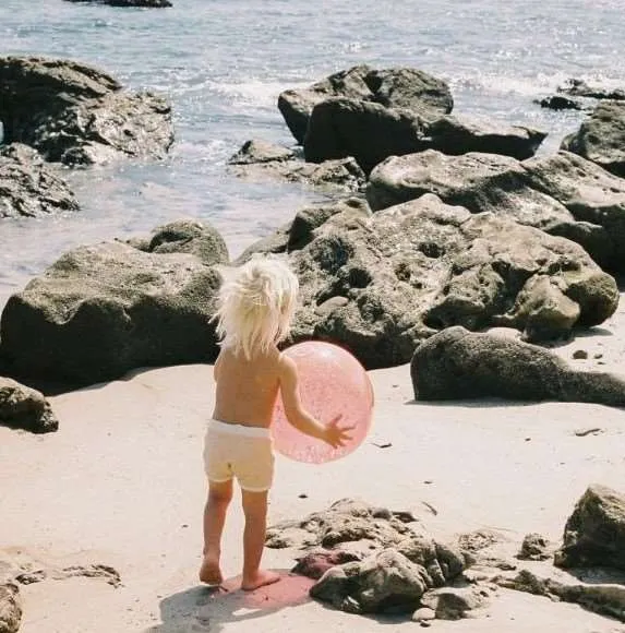 [F1010] Strandbal glitter coral Sunnylife