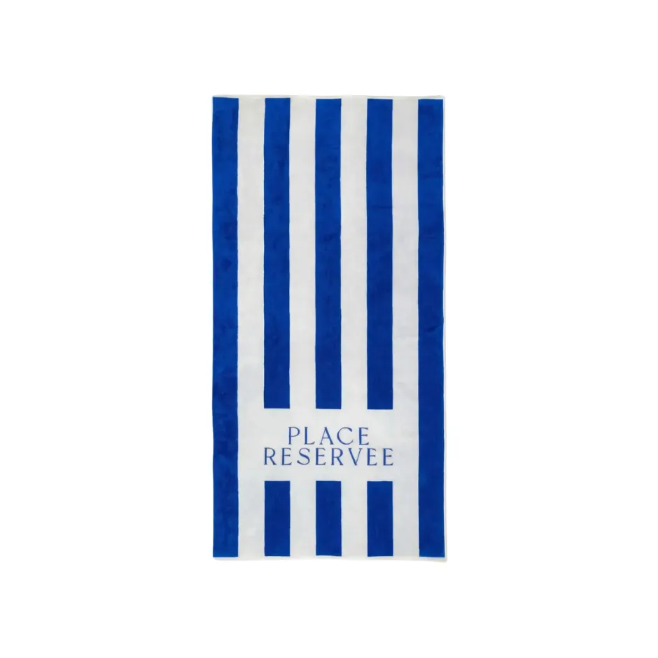 [H5001] Strandlaken Place Reservee Classic Mykonos blue (100 x 200 cm)