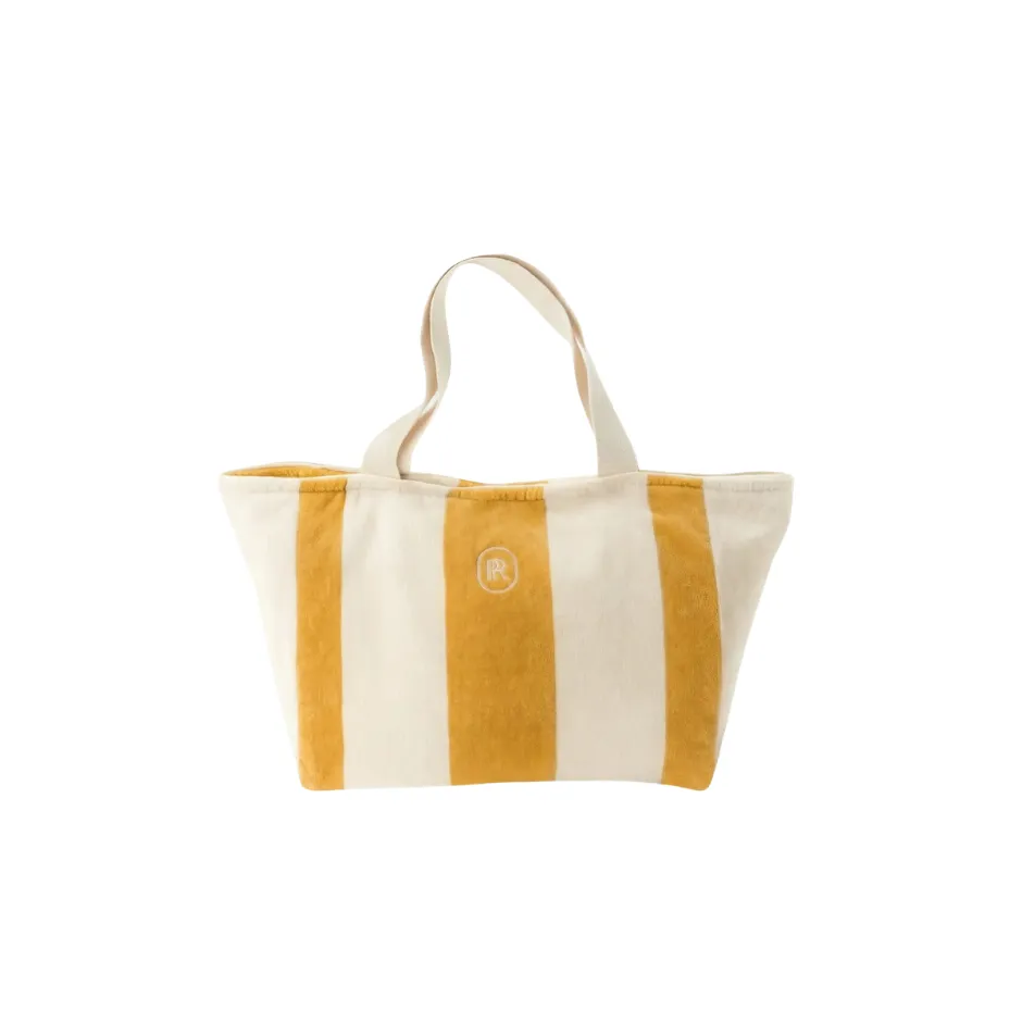 Strandtas Place Reservee Gold geel (40 x35 cm)