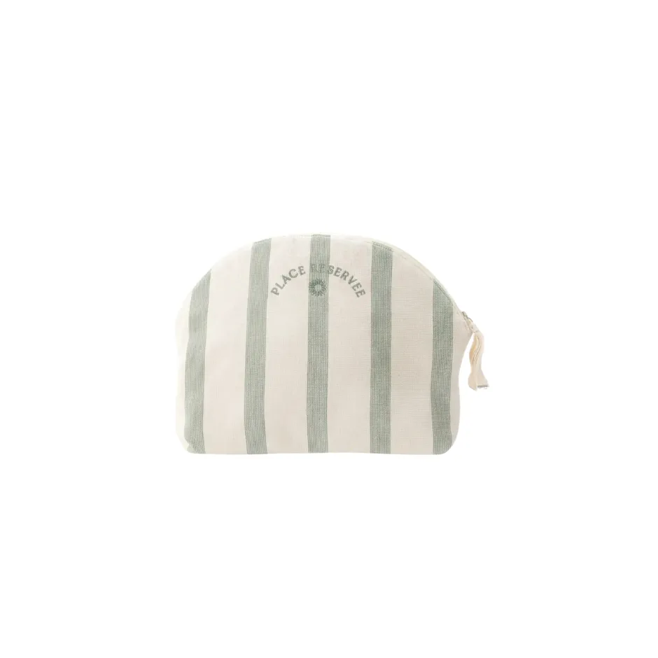[I6401] Beach Pouch Place Reservee holiday Eucalyptus (28x23cm)