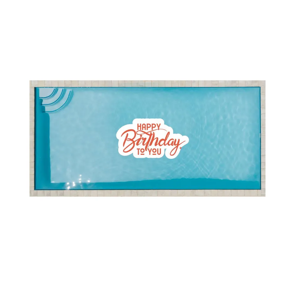 Standaard pool tattoo Happy Birthday