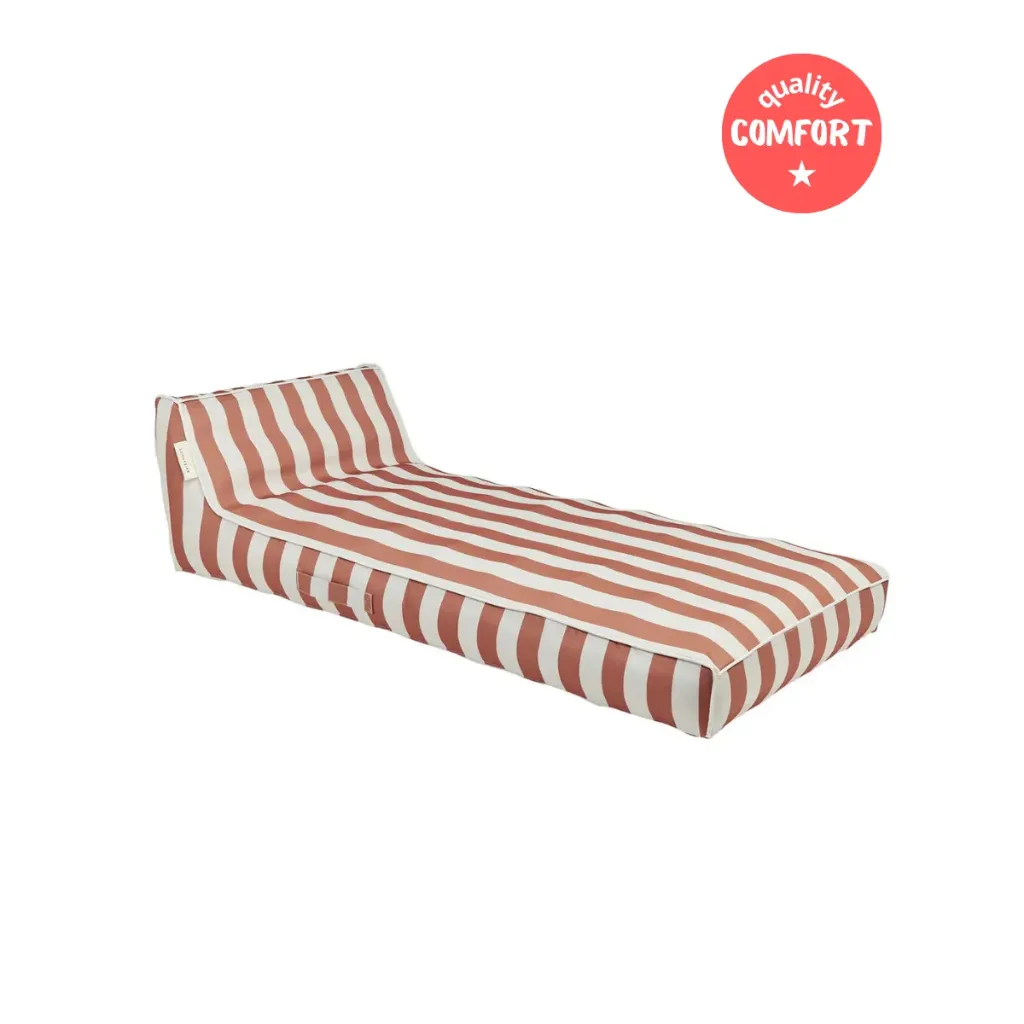 [E1010] Air pool lounger tierra clay stripe Sunnylife (terracotta streep)