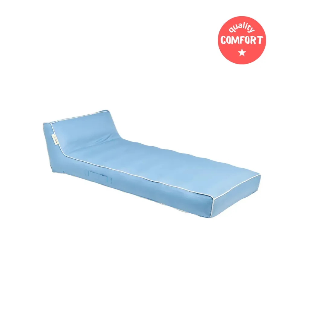 [E1012] Air pool lounger by the sea with Sunnylife (blue)