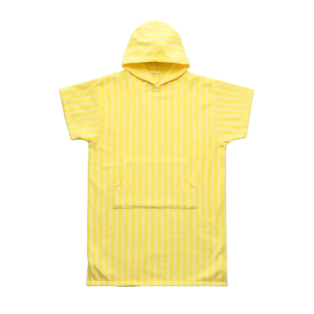 Bongusta Naram Adult Poncho Pristine & Neon Yellow