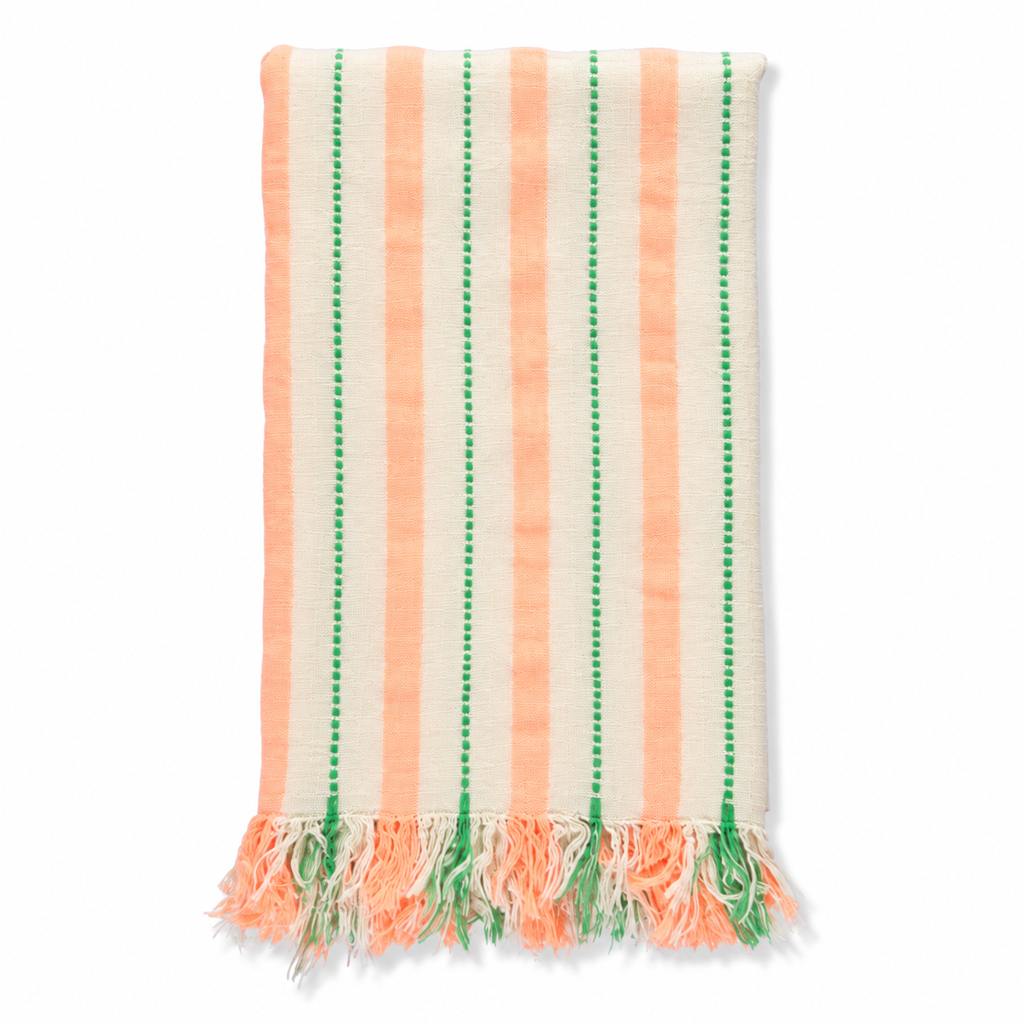 Strand hamamdoek Riviera Coral Reef (oranje-groen)