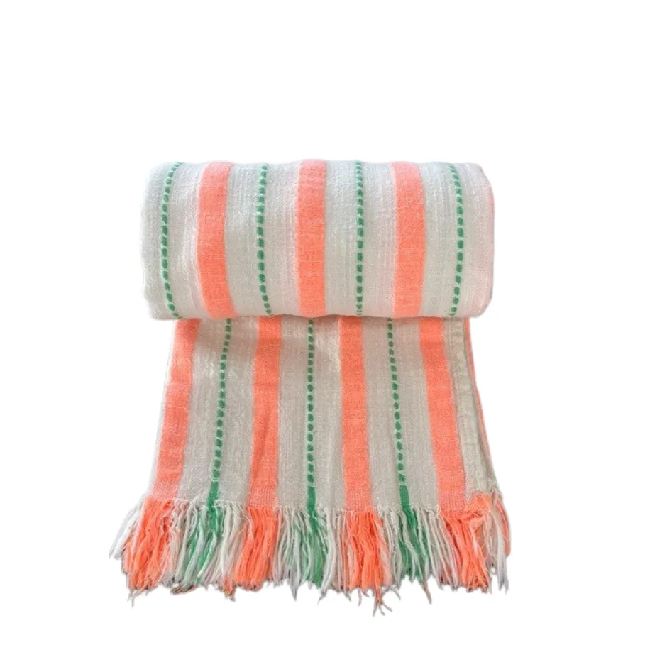 Strand hamamdoek Riviera Coral Reef (oranje-groen)