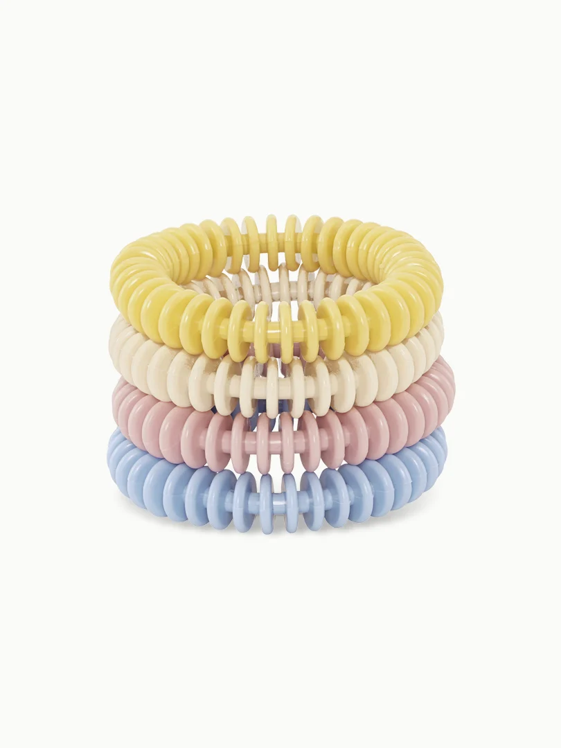 Duikringen Petites Pommes Albert (geel, roze, wit, lichtblauw)