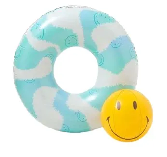 [A5010] Kids Pool ring Sunnylife Smiley + beach ball
