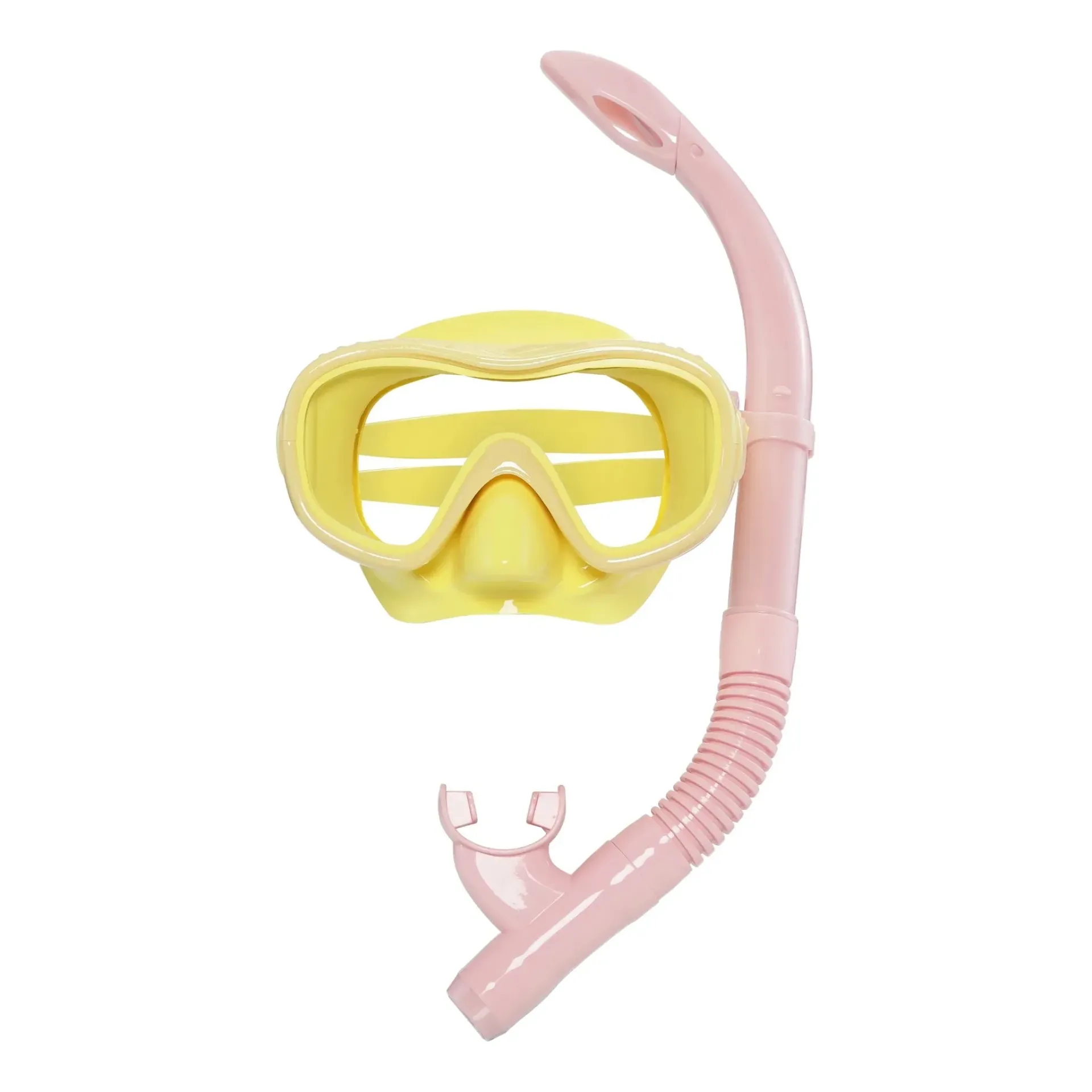 [B1001] Duikbril & snorkel Petites Pommes - Goggle Ariel - Citron & Rose - adults