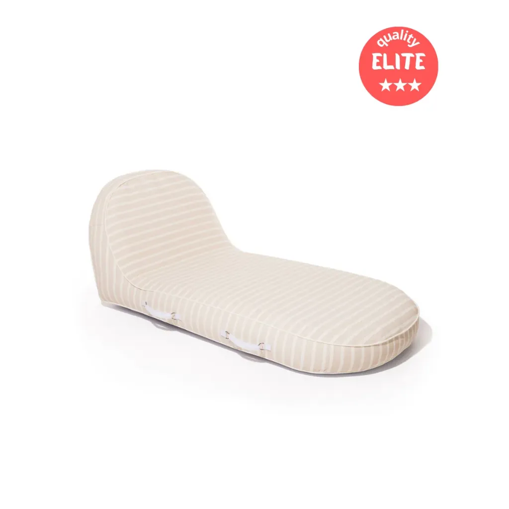 [E4005] Air pool lounger Business & Pleasure natural stripe