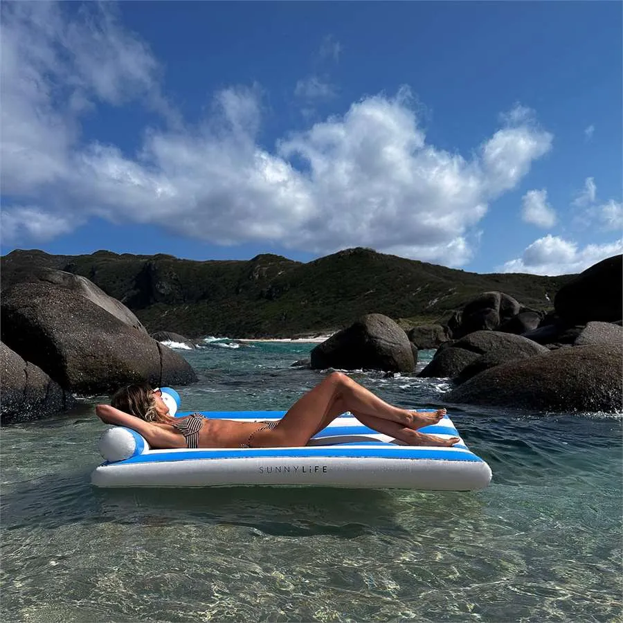 [F1032] Luchtmatras Lilo Blue Stripe Sunnylife