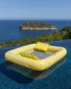 Hangmat float gele streep Flamingueo