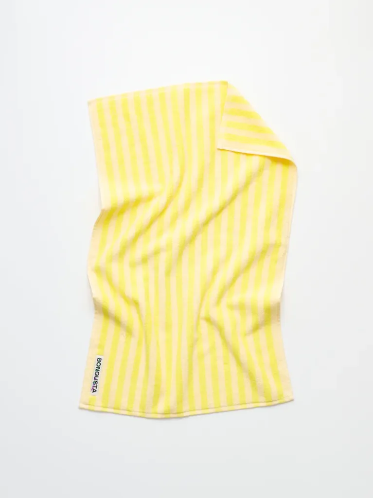 [H1004] Strandlaken Bongusta Naram Pristine & Neon Yellow (100 x 150 cm)