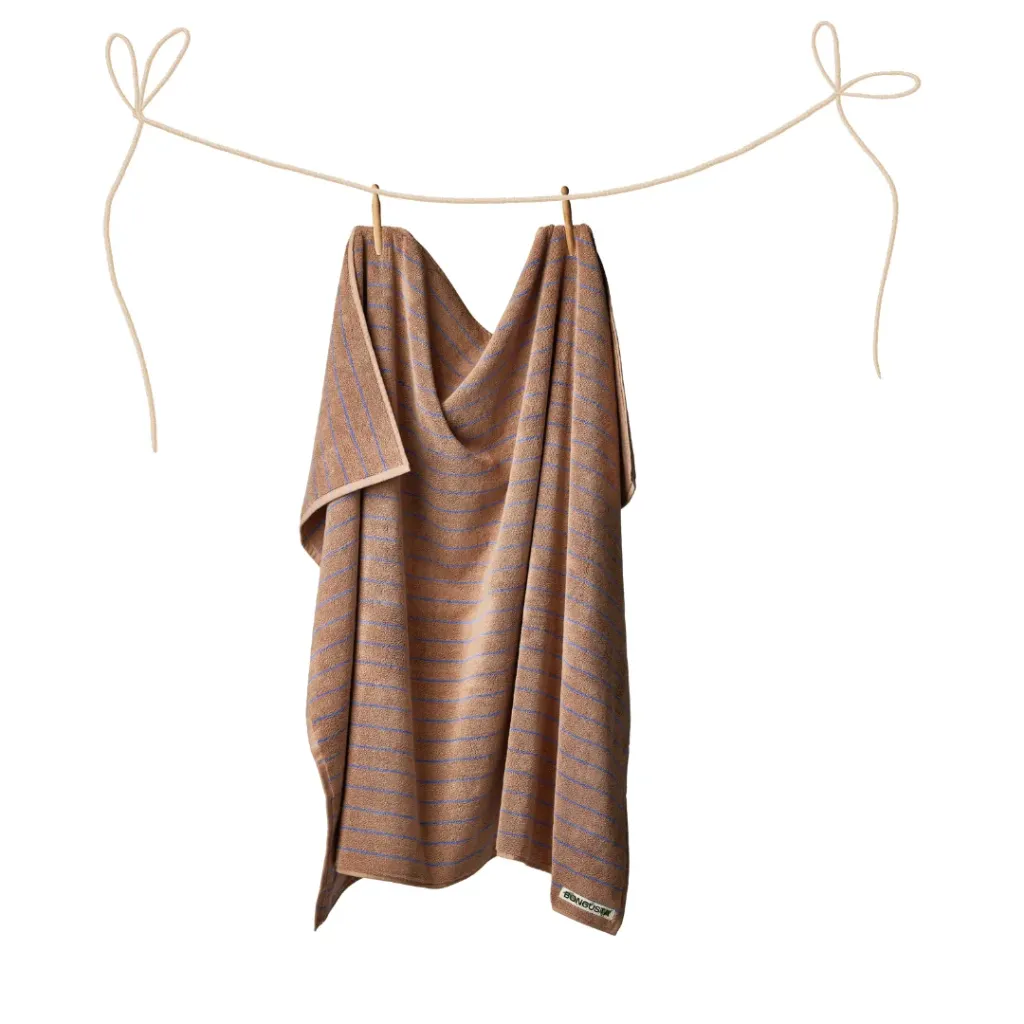 [H1011] Beach Towel Bongusta Naram Camel & Ultramarine (100 x 150 cm)