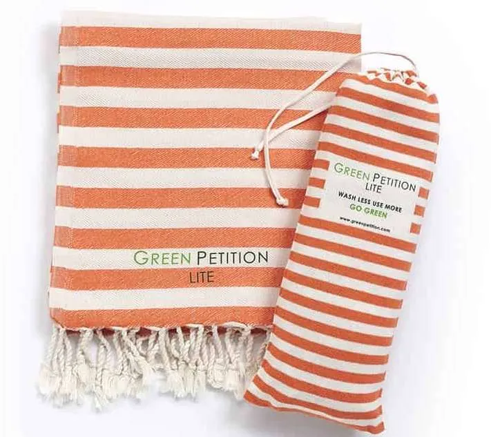 Hamamdoek Green Petition Mare Tangerine (90 x 170 cm)