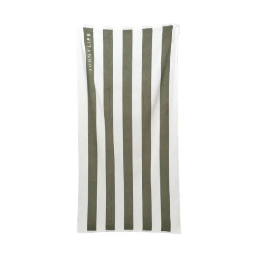 Beach Towel The Vacay Olive Stripe (90 x180 cm) Sunnylife