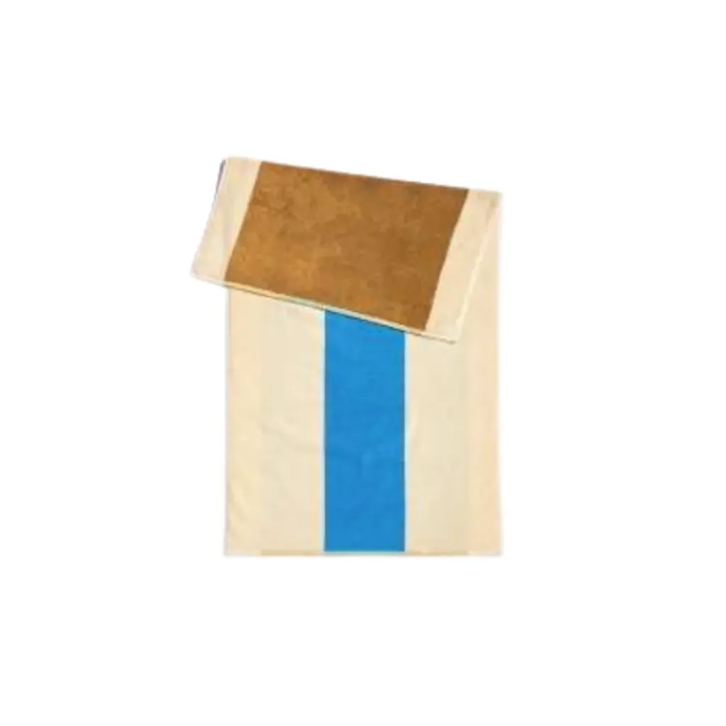[H4006] Bath towel Suite 702 blue & brown (70 x140 cm)