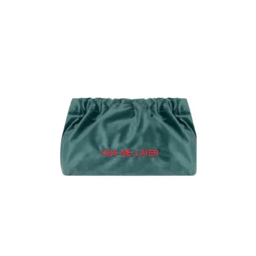 [I4005] Sorbet Island Velvet Clutch kiss me later petrol