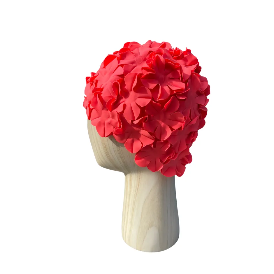 [S4001] Vintage badmuts multiflower uni koraal