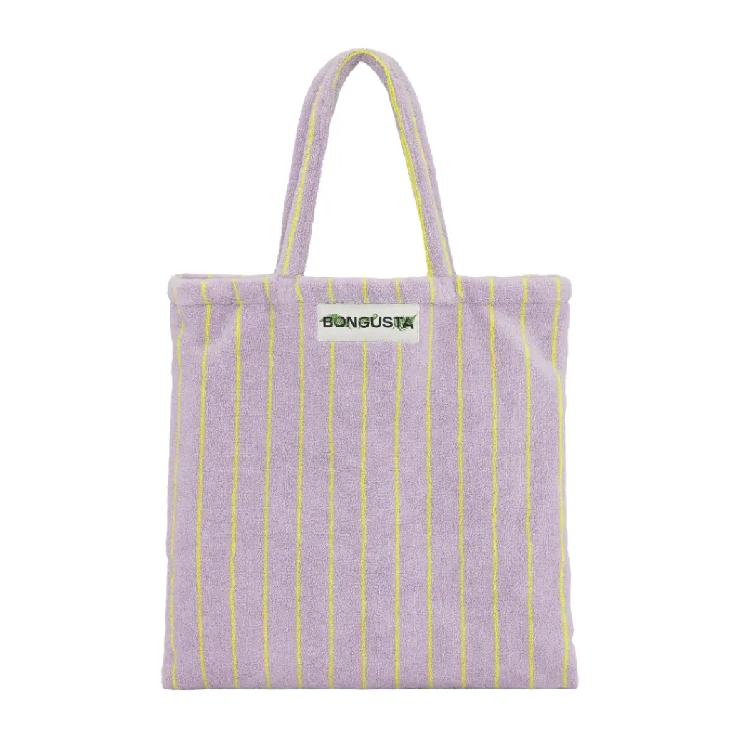 [I1011] Totebag Bongusta Naram lilac & neon yellow (lila & geel) (Geen)