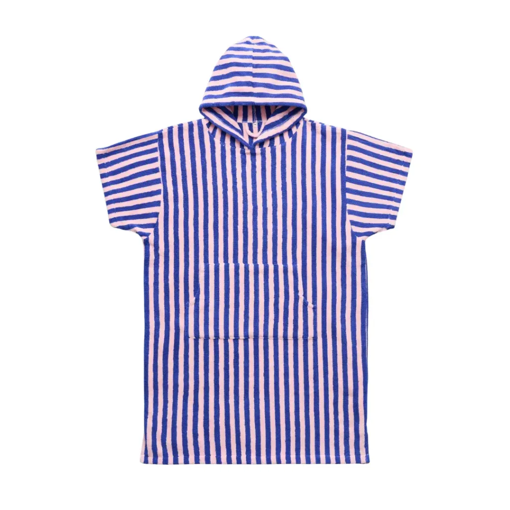 [X1302] Adult Poncho Bongusta Naram Dazzling blue & Rose