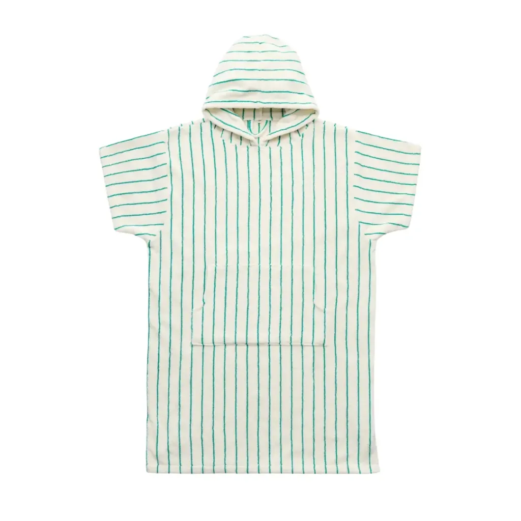 Poncho adult Bongusta Naram pure white & grass